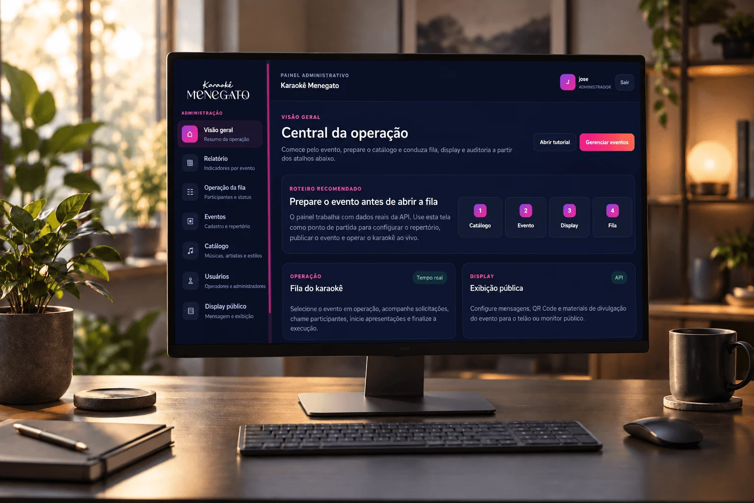 Projeto de desenvolvimento do sistema web Karaokê Menegato